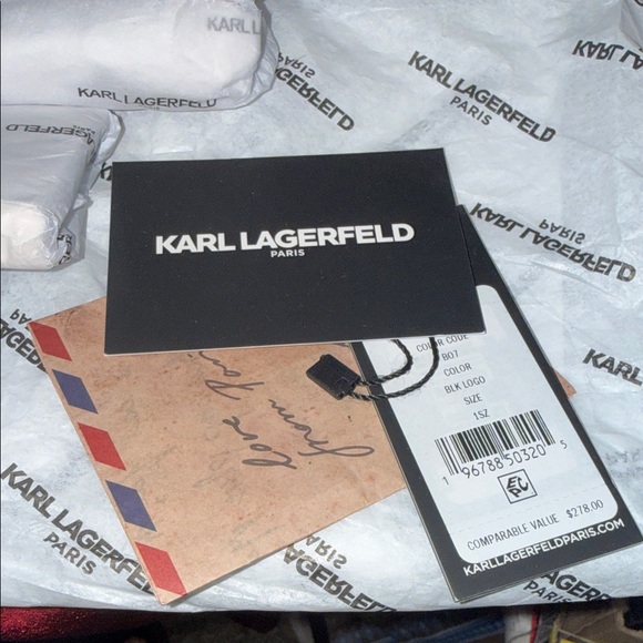 Brandnew Karl Lagerfeld Black, White & Yellow Paris Patch Crossbody Bag - Picture 10 of 12